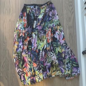 Kobi Halperin Black and Purple Maxi Skirt